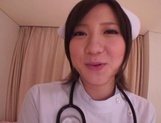 Busty Japanese AV Model is a nurse who loves to fuck in hardcore picture 9