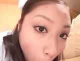 Beautiful Asian nurse throats a big dick in POV picture 20