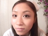 Beautiful Asian nurse throats a big dick in POV