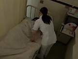 Cute nurse giving a amazing blowjob on hospital bed