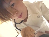 Sexy JP nurse, Ai Himeno wearing lingerie loves playing with toys picture 44