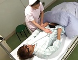 Hot Asian nurse is enjoying cock at work