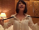 Cute Japanese girl faced with dealing dick in her mouth picture 33