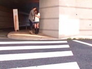 Horny teen Kokomi Naruse gets her mouth and pussy fucked by a random guy