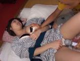 Busty Japanese AV Model receives warm pussy stimulation picture 55