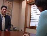 Horny mature Japanese AV Model gets banged in the office