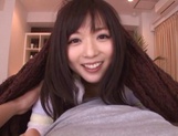 Yuu Asakura pretty Asian teen is fingered and gets cum on her face