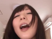 Asian teen Yuu Asakura rides her boyfriend hard for an orgasm