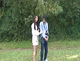 Japanese AV model gets banged outdoors by horny photographer picture 3