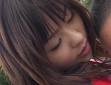 Hiraru Koto, wild Asian teen gets outdoor banging picture 41