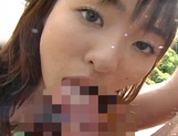 Hiraru Koto, wild Asian teen gets outdoor banging picture 72