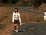 Amazing Japanese teen gets nailed in outdoors