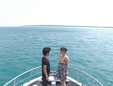 Naughty Ryoko Murakami bonked hard on a boat picture 1