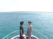 Naughty Ryoko Murakami bonked hard on a boat