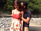 Naughty Asian teen gets hardcore fuck when outdoors picture 12