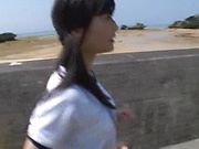 Outdoor fuck with sexy Asian teen Kitano Nozomi