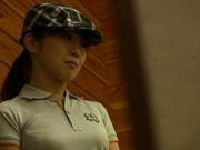 Asian amateur gets pussy licked before her golf les