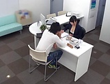 Cute office lady enjoys being nailed