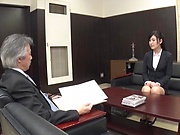 Seino Iroha bonked by her boss on the couch