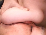 Cum on tits for amateur Japanese AV model in pov office sex picture 31