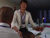 Nanami Kawakami strong office footjob session picture 40