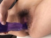 Hot amateur milf stimulates her vagina with various sex toys