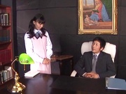 Aino Kishi, naughty Asian office lady gets foot licking from boss