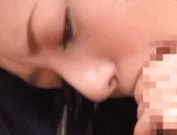 Young Asian babe Aino Kishi gets her toes licked and gives head picture 19