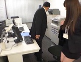 Hot Japanese AV model is a hot office lady getting banged