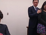 Gorgeous Japanese milf nailed in the office