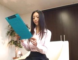 Aino Kishi Asian office lady likes stroking her guy's cock at work