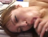 Cock starved Japanese office lady tempts her colleague and enjoys sex picture 60