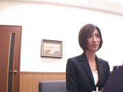 Akari Asahina hot Asian milf is one horny office lady