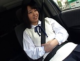 Sexy Asian babe, Miu Mizuno enjoys car sex picture 11