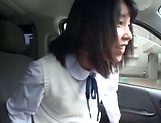 Picked up Japanese teen Miu Mizuno, fucked on the back seat picture 15