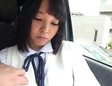 Picked up Japanese teen Miu Mizuno, fucked on the back seat picture 18