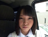 Picked up Japanese teen Miu Mizuno, fucked on the back seat picture 20