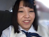 Picked up Japanese teen Miu Mizuno, fucked on the back seat picture 39
