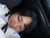 Picked up Japanese teen Miu Mizuno, fucked on the back seat picture 58