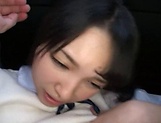 Picked up Japanese teen Miu Mizuno, fucked on the back seat picture 61