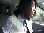 Picked up Japanese teen Miu Mizuno, fucked on the back seat