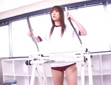 Mao Andoh enjoys getting toyed well in the gym