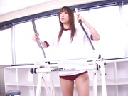 Mao Andoh enjoys getting toyed well in the gym