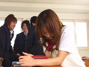 Sful Japanese schoolgirl Mao Andoh deepthroats her classmates