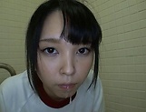 Asian teen Miu Mizuno loves to suck cock in the toilet picture 73