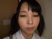 Miu Mizuno, amazing Asian teen enjoys kinky foursome
