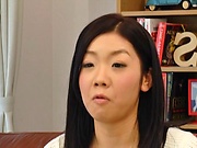 Sexy Ren Aikawa ends hardcore show with cum on face 