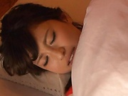 Pretty Asian doll woken up to a hardcore
