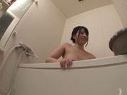 Ai Uehara nice Asian teen soaps up in the bath for pussy play