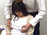 Hirose Yoko giving head as she fingers her cunt